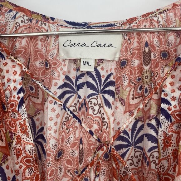 Cara Cara Grace Maxi Sleeveless Palm Medallion Pattern Dress Women's Size M/L - Picture 6 of 9